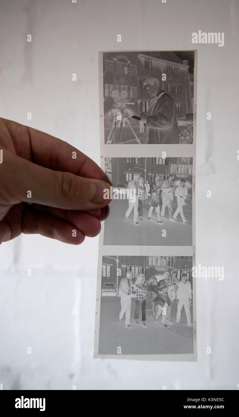 Auf 0001 Montag, 4. September einige der 70 bisher unsichtbare negative Embargo für Fotografien der Beatles, kurz vor dem Tod von Manager Brian Epstein, die unter den Hammer im September an Omega Auktionen zu gehen. Stockfoto