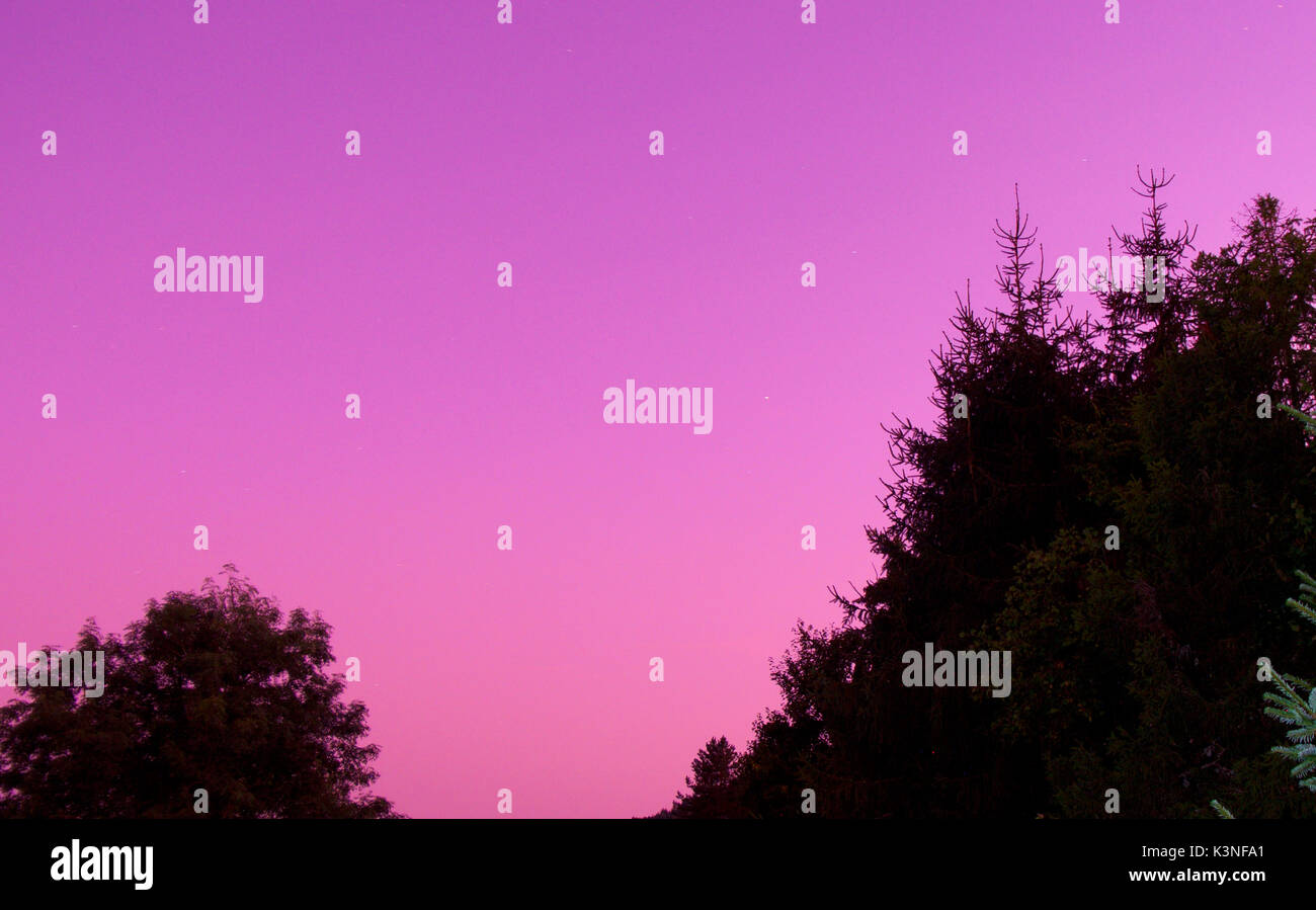 Nach Sonnenuntergang Bevor Es Dunkel Der Himmel Ging Pinky Lila