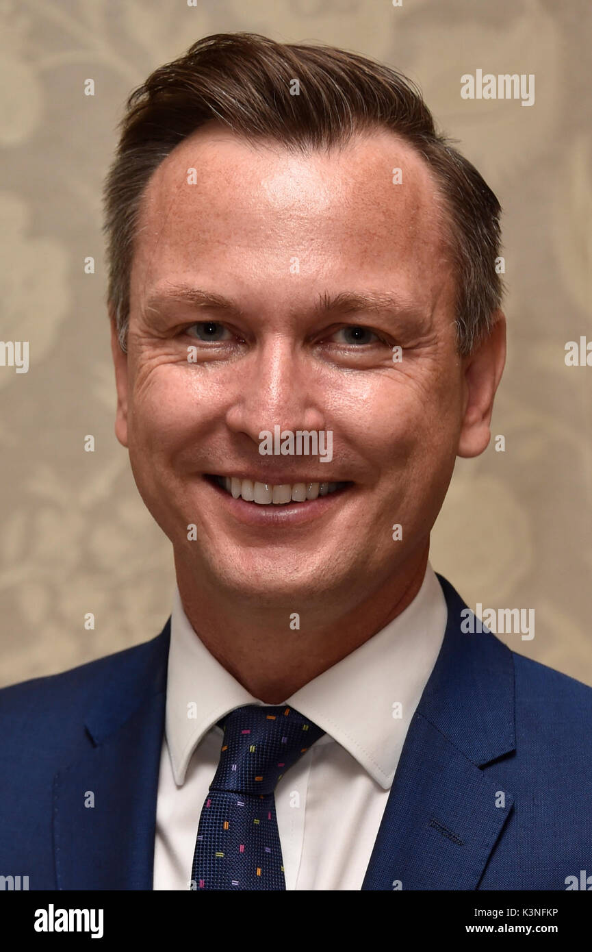 Celeb Ankünfte am National Cat Auszeichnungen der Katzen Schutz gehalten im Savoy Hotel Mit: Stephen Dixon Wo: London, Großbritannien Wann: 03. August 2017 Credit: Alan West/WENN.com Stockfoto