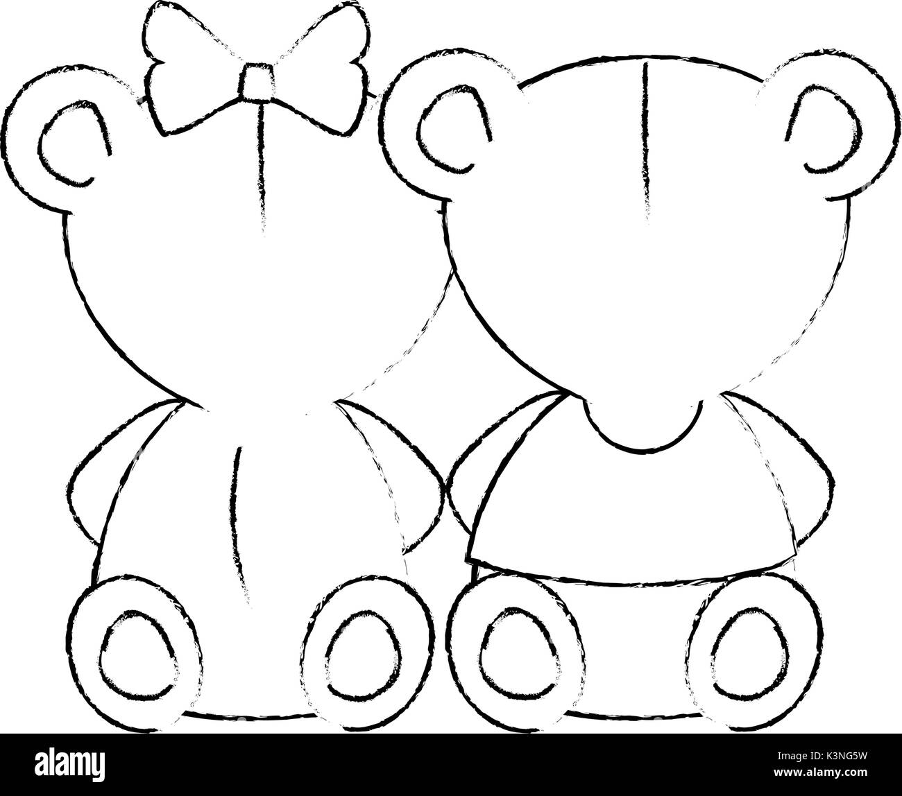 Paar Mäuse Symbol auf weißem Hintergrund Vector Illustration Stock Vektor