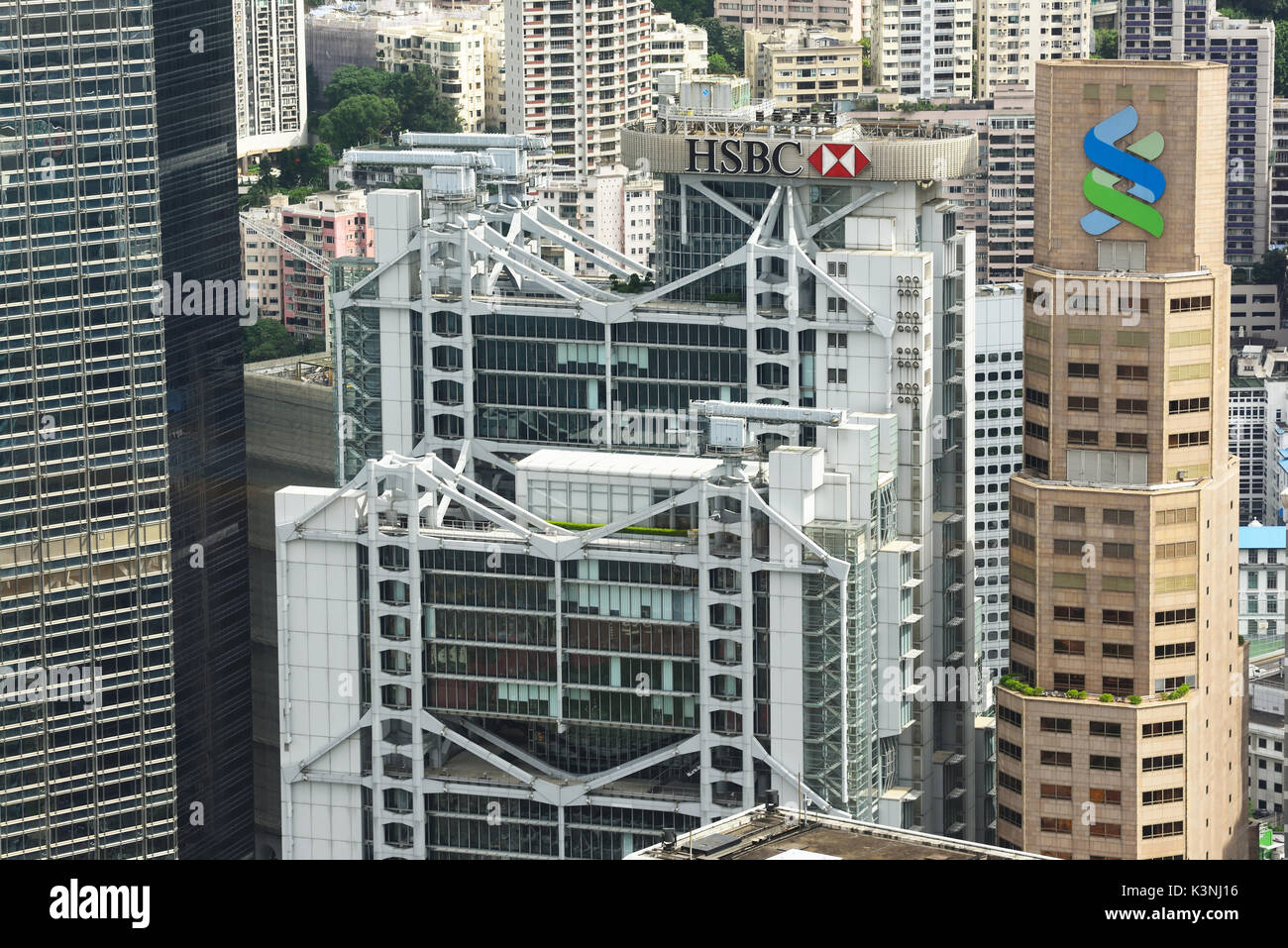 Hongkong, China-jun 8,2016: das Bürogebäude der HSBC in Hongkong. Stockfoto