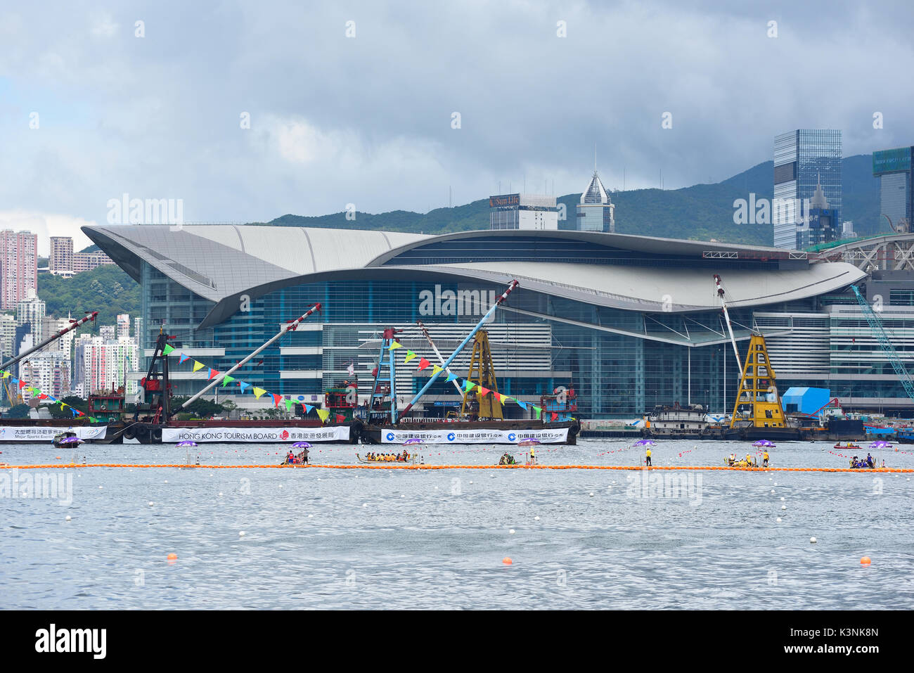 Hongkong, China - May 10,2016: hong kong Dragon Boat Race beim Drachenboot Festival. Stockfoto