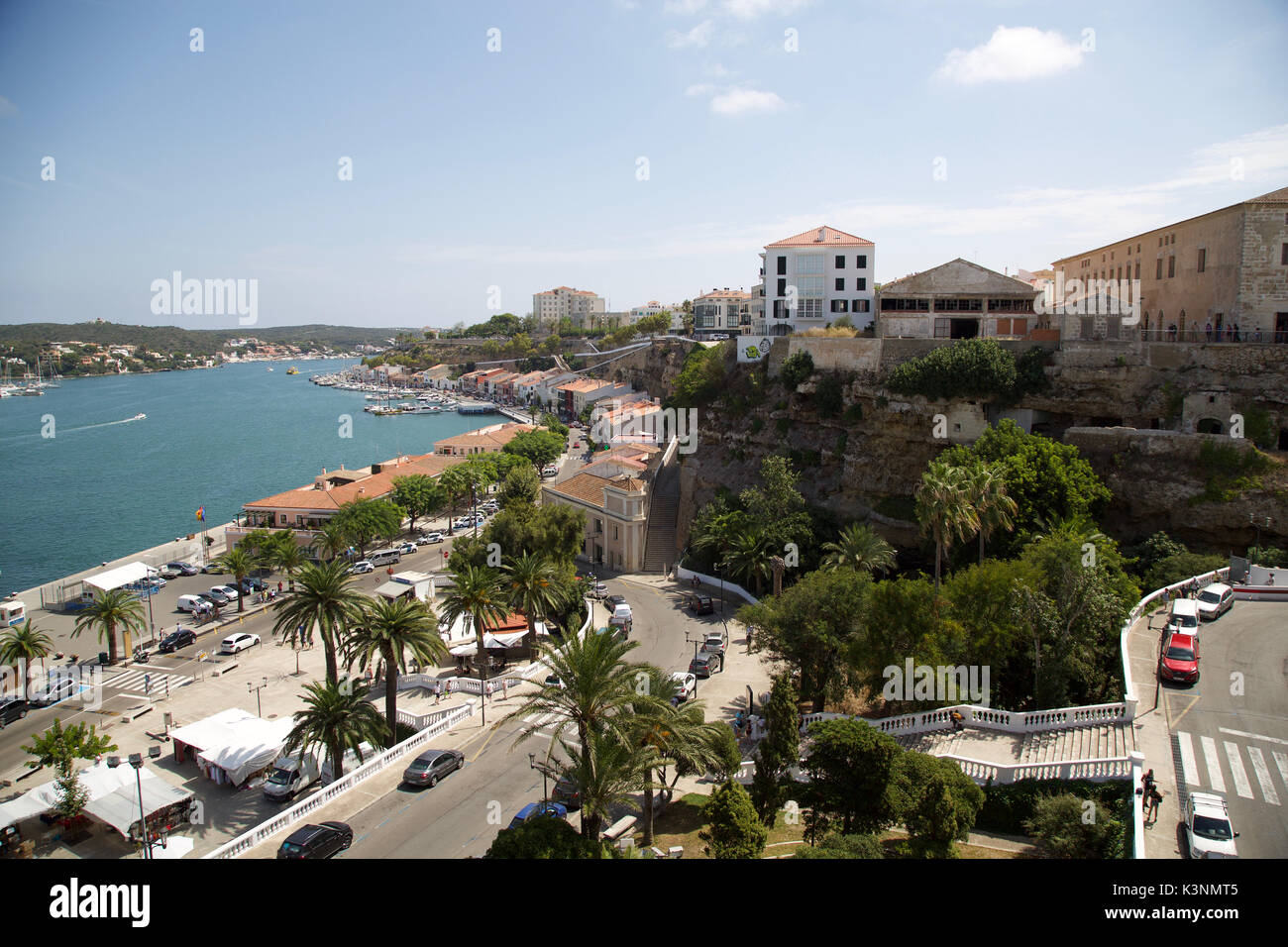 Hafen Mahon Menorca Spanien Stockfoto
