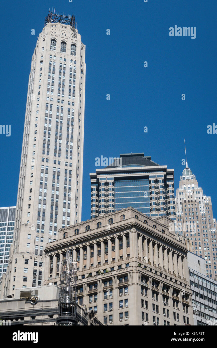 Finanzdistrikt in Lower Manhattan, NYC, USA Stockfoto