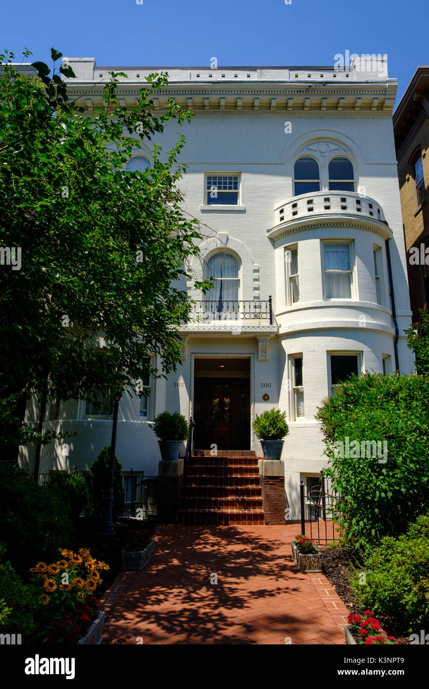 Konvertiert Reihenhaus, 308 East Capitol Street NE, Washington DC Stockfoto