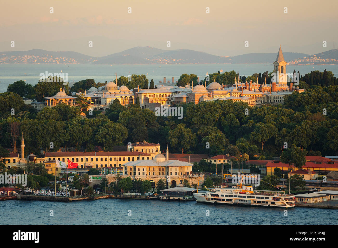 Topkapi Palast und den Bosporus in Istanbul, Türkei. Stockfoto