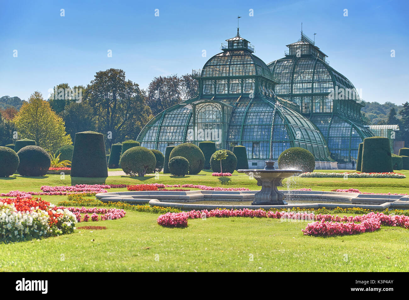 Wien, Österreich - 24 September 2014: Botanischer Garten in der Nähe von Schloss Schönbrunn in Wien Stockfoto