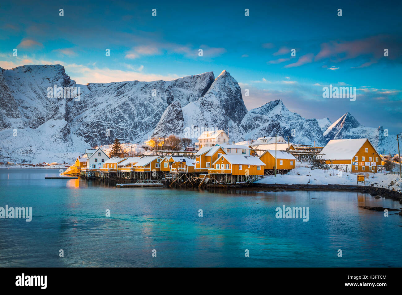 Sakrisoy, Lofoten Island, Norwegen Stockfoto