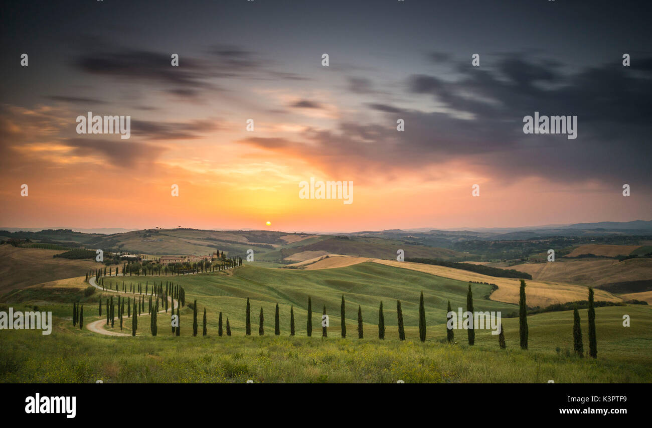 Val d ' Orcia, Toskana, Italien Stockfoto