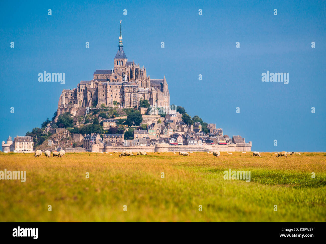 Le Mont Saint Michel, Bretagne, Frankreich. Stockfoto