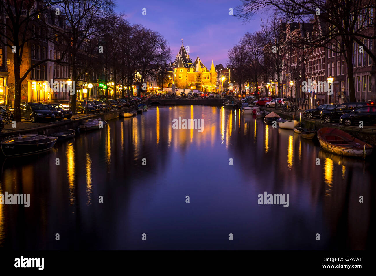 Amsterdam, Niederlande, Europa. Der Waag (Waage) am Nieuwmarkt. Stockfoto