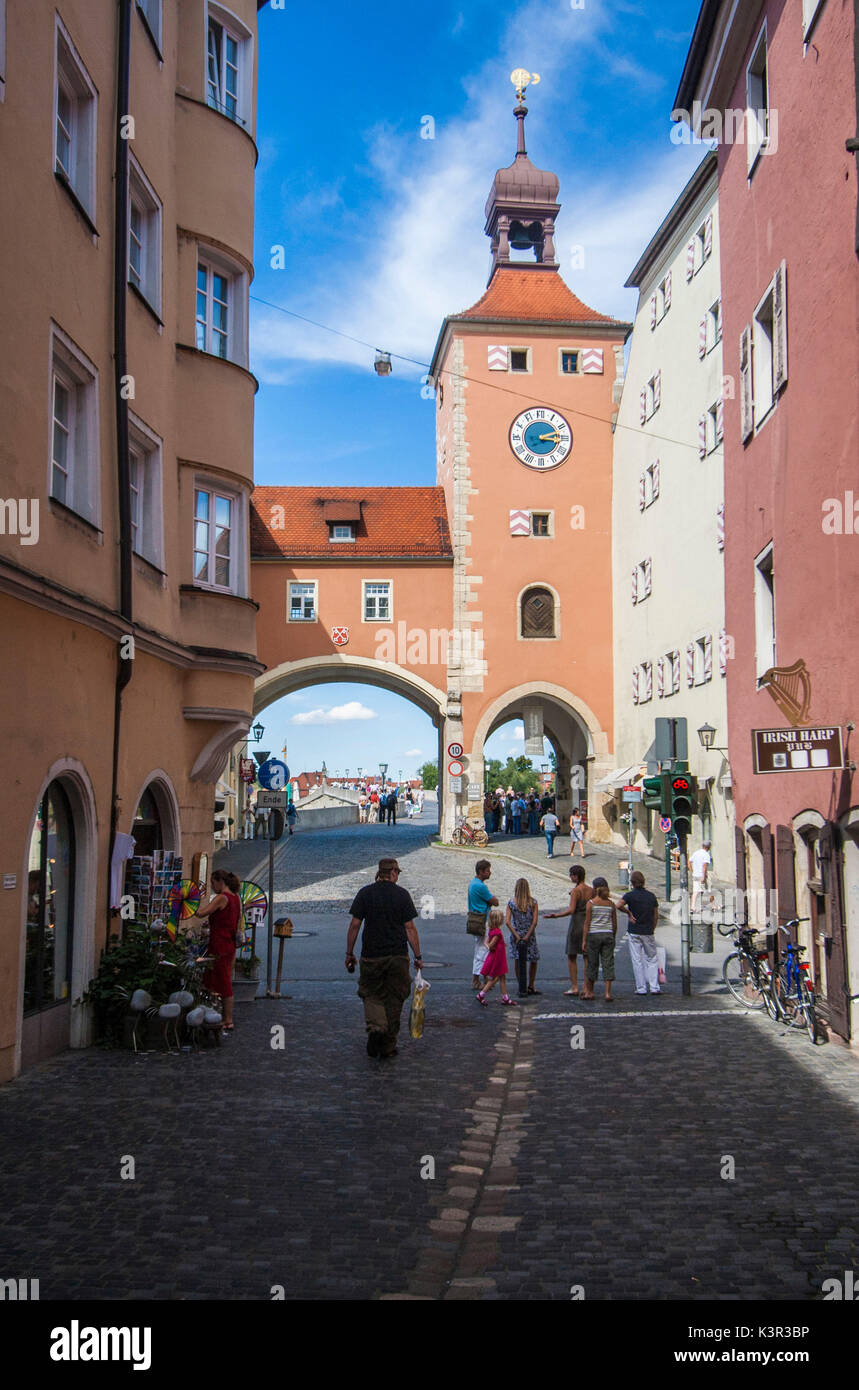 Die Altstadt von Regensburg Bayern Süddeutschland Europa Stockfoto