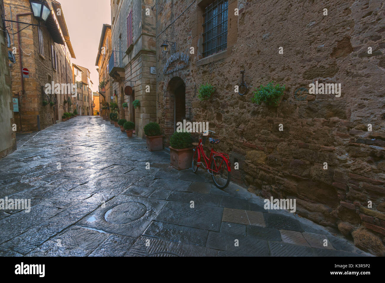 Europa, Italien, Pienza, Provinz von Siena, Toskana. Stockfoto