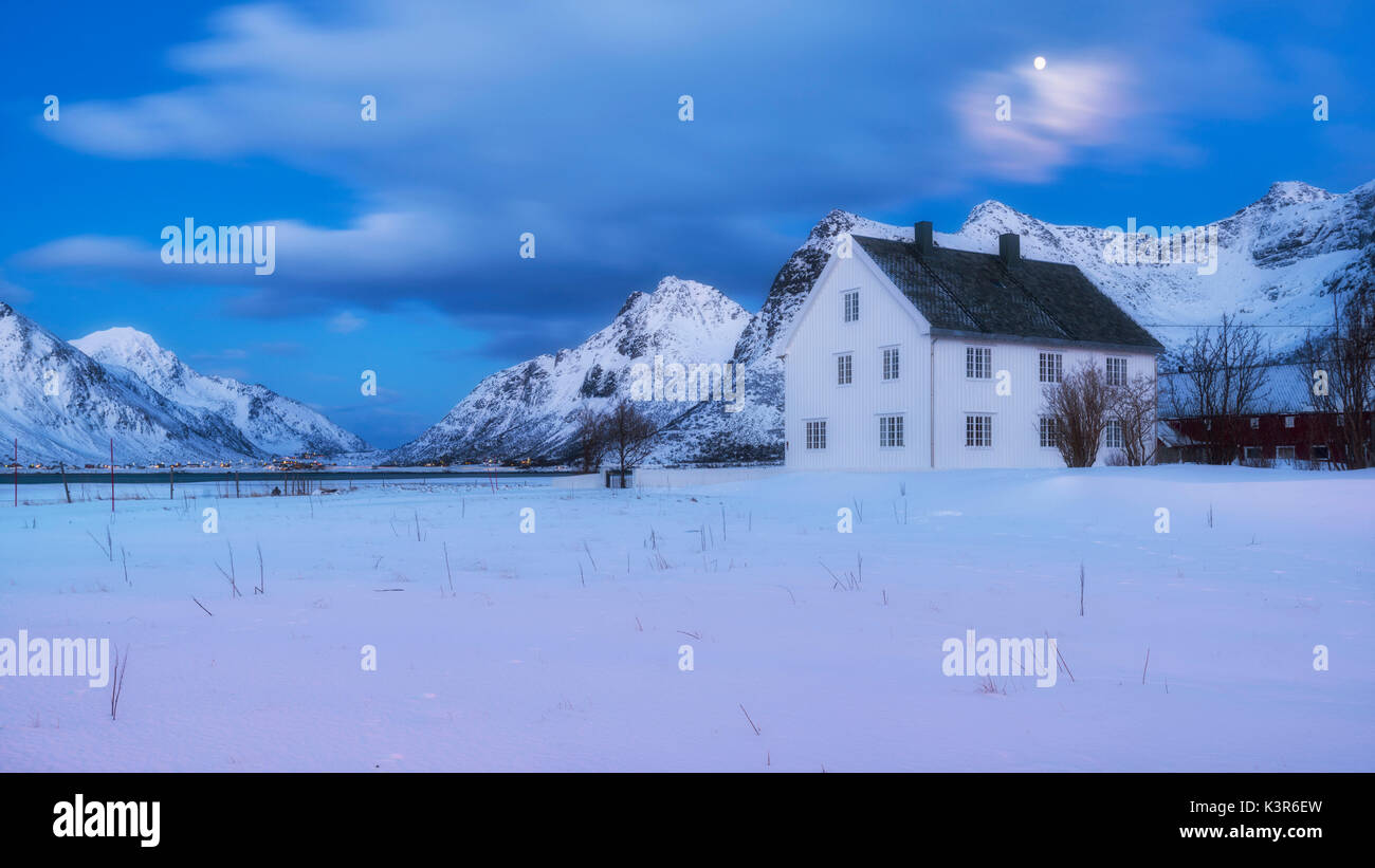 Flakstad - Lofoten Inseln, Norwegen Stockfoto