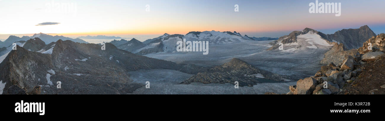 Adamello Park, Lombardei, Italien. Pian di Neve Gletscher Stockfoto