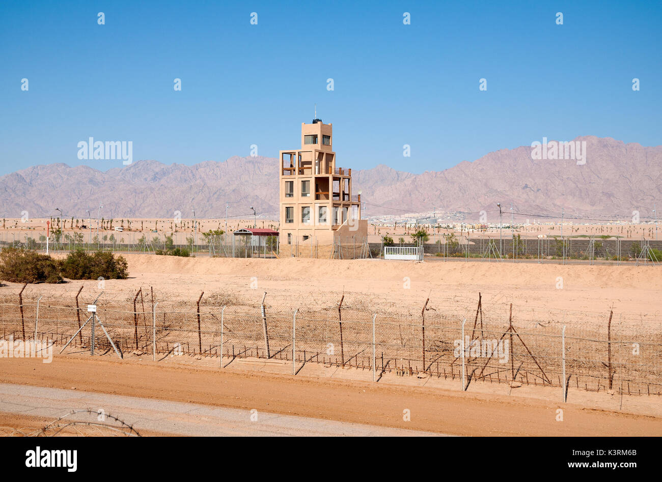 Israel - Jordanien Grenze Stockfoto