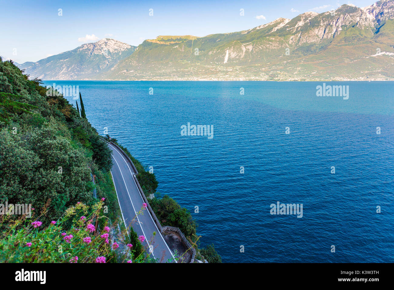 Die Gardesana Occidentale Scenic route, Gardasee, Lombardei, Italien, Europa Stockfoto