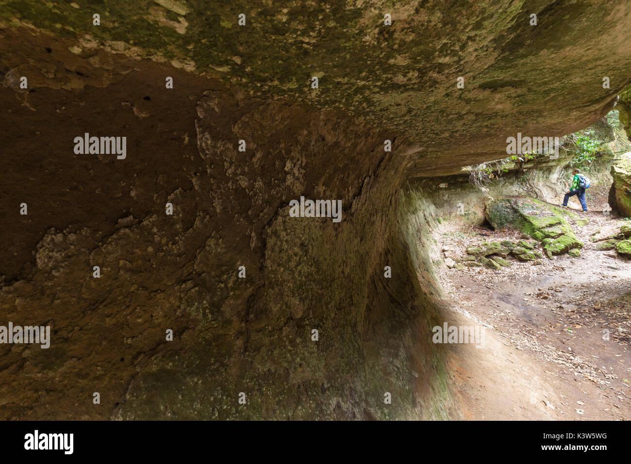 Etruskische San Rocco ausgegraben Straßen (Via Cava di San Rocco), Sorano, Grosseto Provinz, Toskana, Italien, Europa Stockfoto