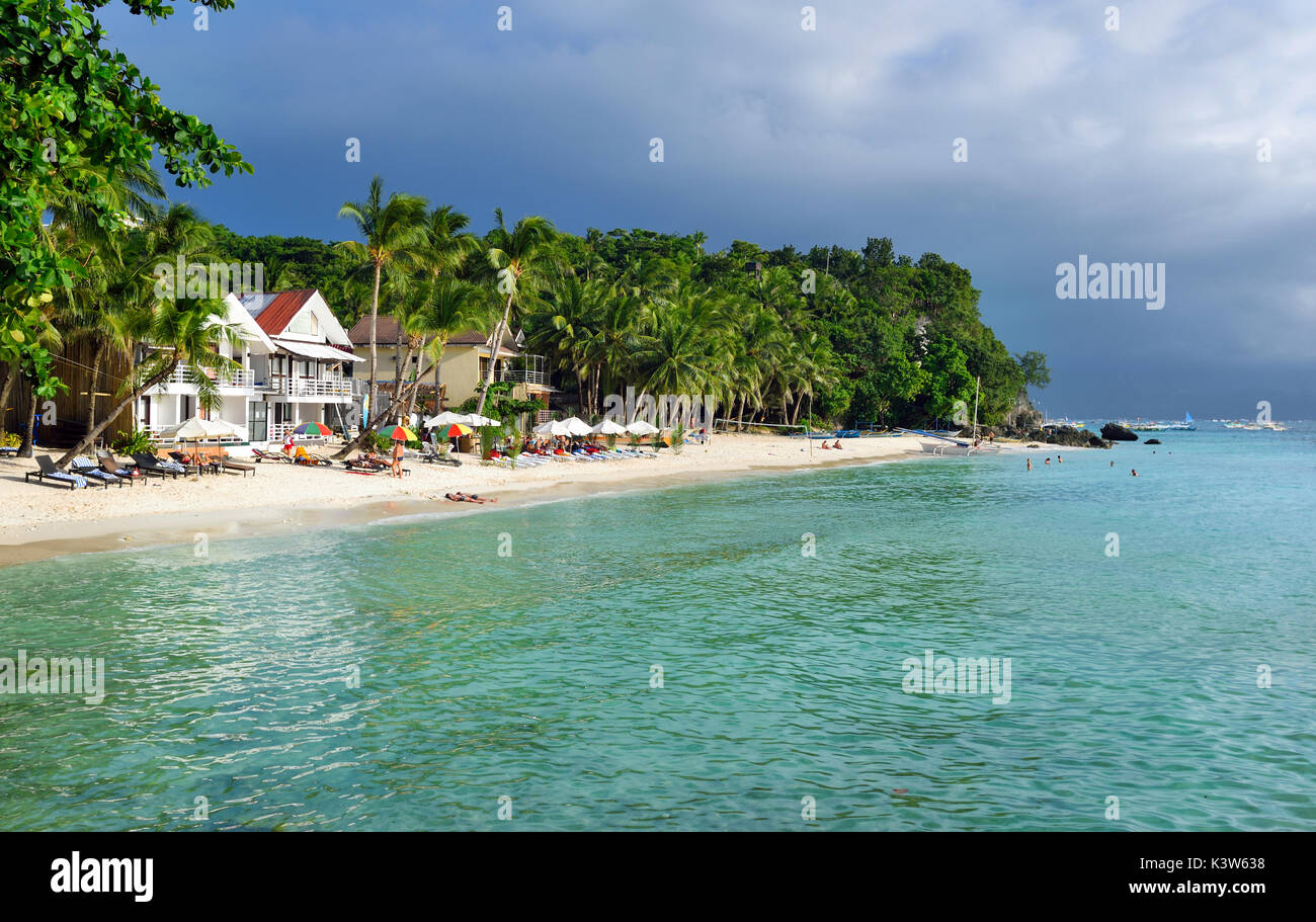 Strand Landschaft in Boracay Island, Philippinen. Stockfoto