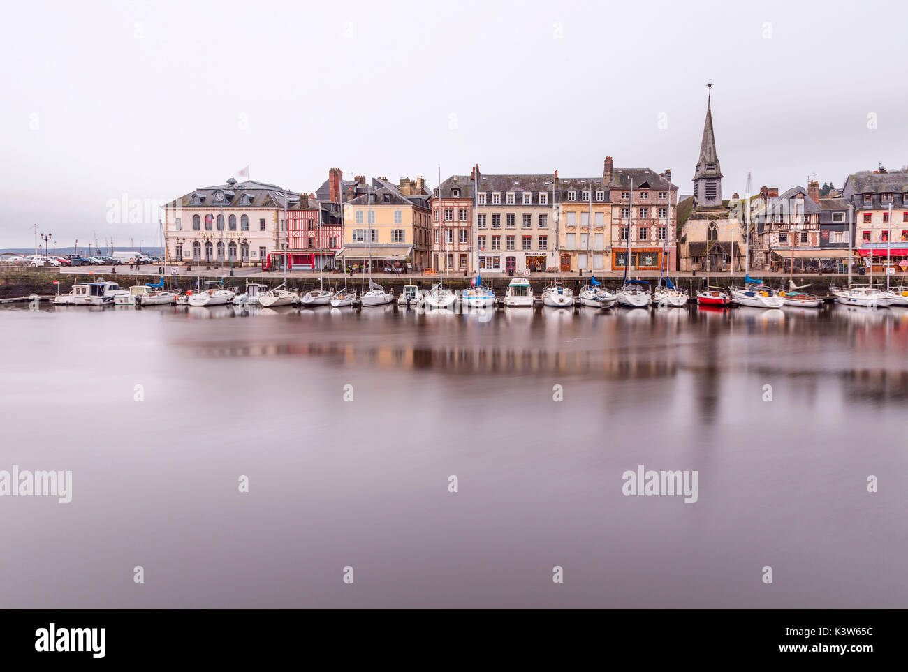 Vieux Bassin, Honfleur, Normandie, Calvados - Normandie, Frankreich, Europa Stockfoto