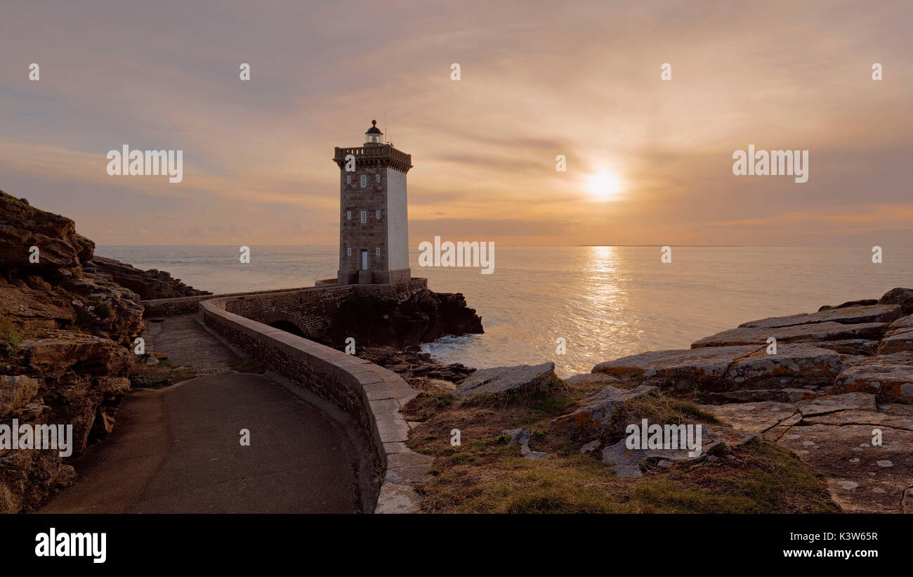 Leuchtturm Pierres Noires, Le Conquet, Brest, Finistère, Bretagne - Bretagne, Frankreich, Europa Stockfoto