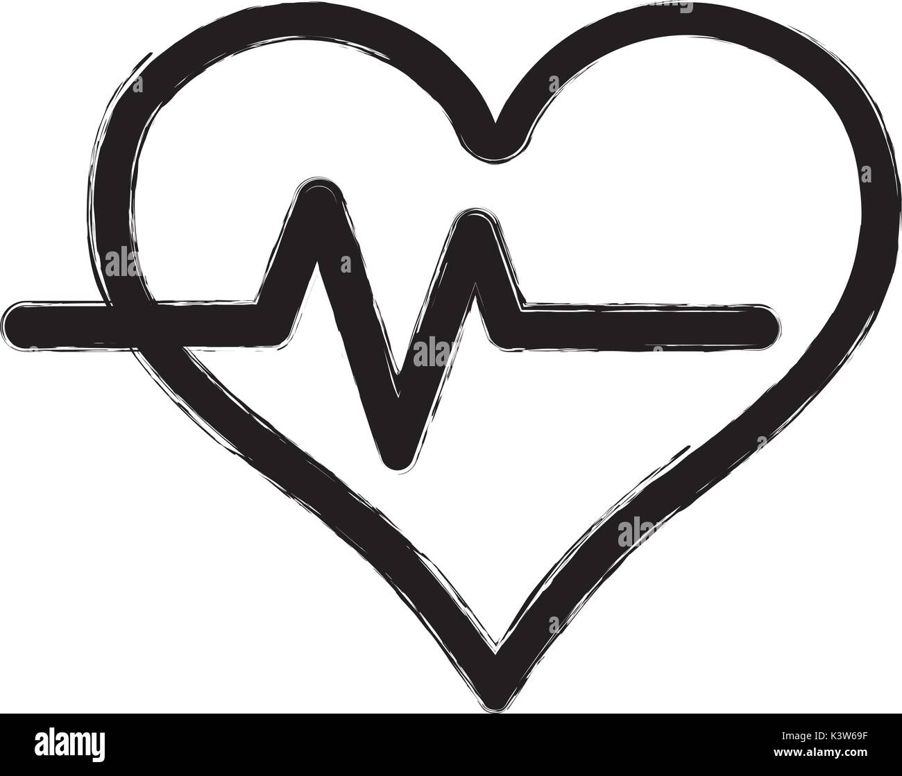 Abbildung heartbeat Vitalparameter Frequenz zu Ekg Stock Vektor