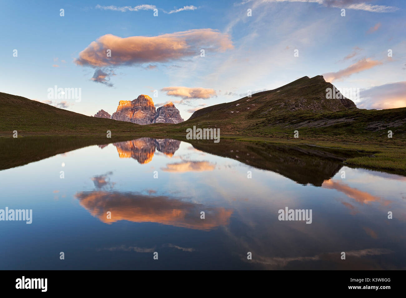 Baste See, Dolomiten, San Vito di Cadore, Belluno, Venetien, Italien. Stockfoto