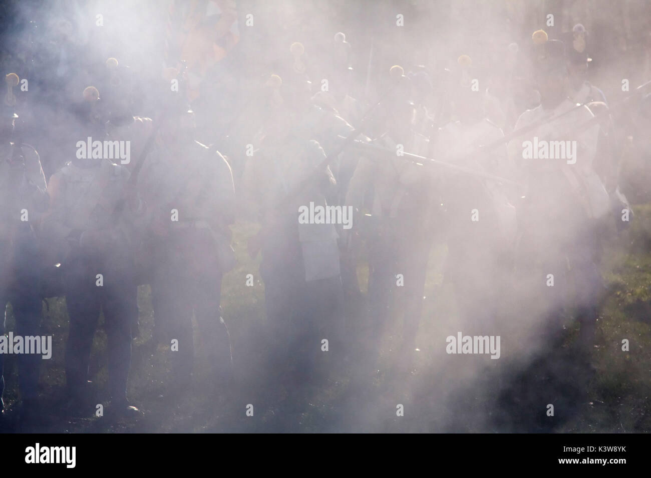 Novara, Piemont, Italien. Schlacht von Novara historische Reenactment Stockfoto