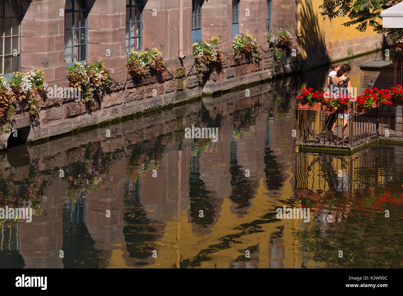 Colmar, Elsass, Frankreich. Typische wider elsässische Häuser Stockfoto