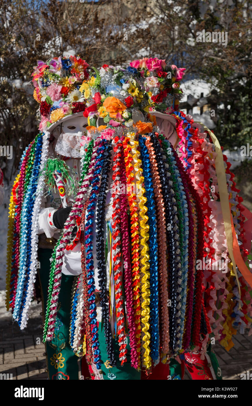 Aostatal, Italien. Alpine Karneval coumba Freida Stockfoto