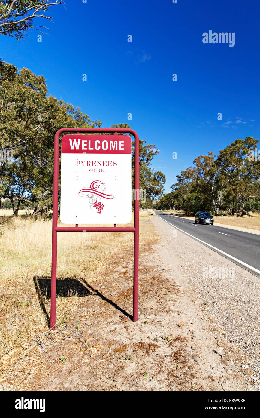 Pyrenäen Landschaft in den Pyrenäen Region Victoria Australien, Stockfoto