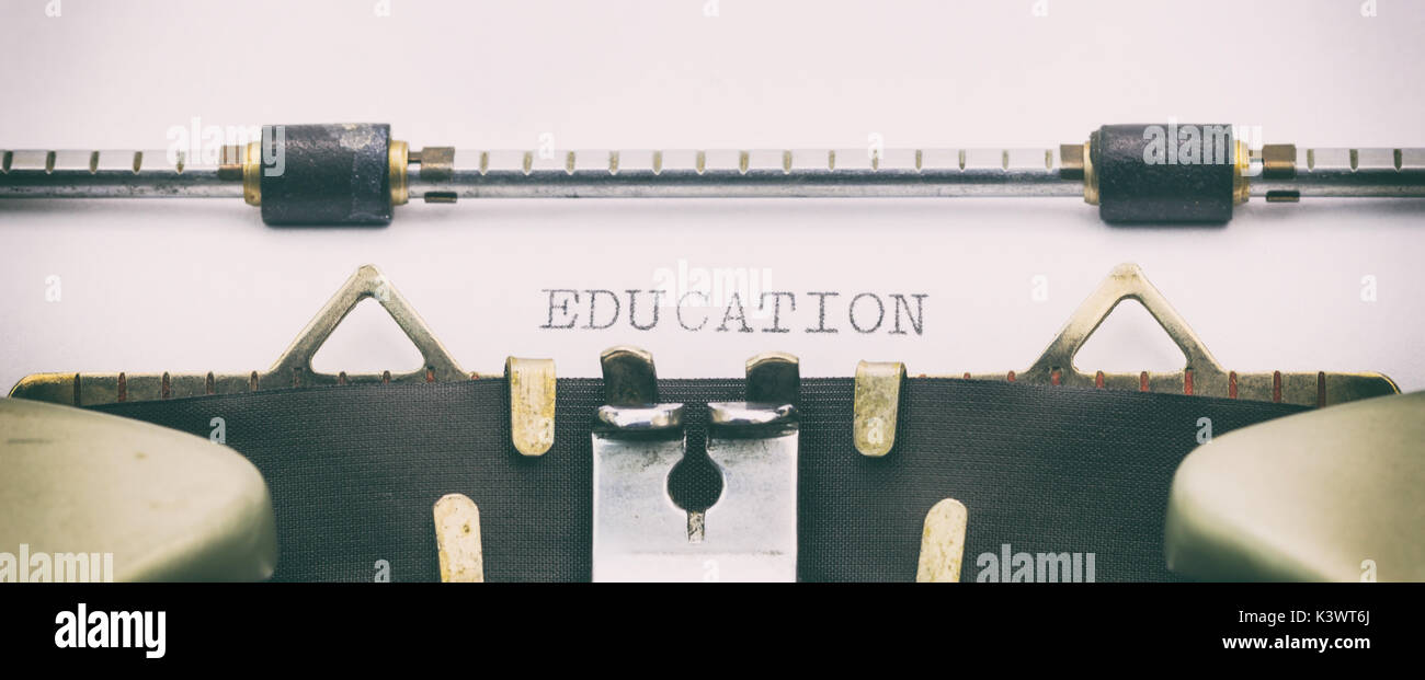 Close-up von Legasthenie Wort auf einer Schreibmaschine Blatt Stockfoto