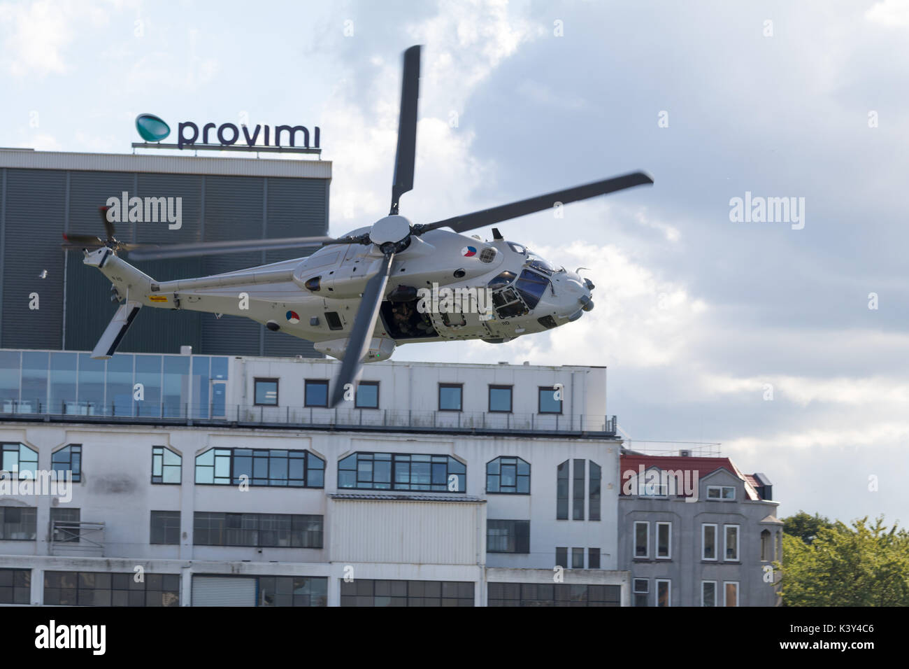 Ansicht eines NH90 Hubschrauber während Wereldhavendagen Rotterdam, Niederlande Stockfoto