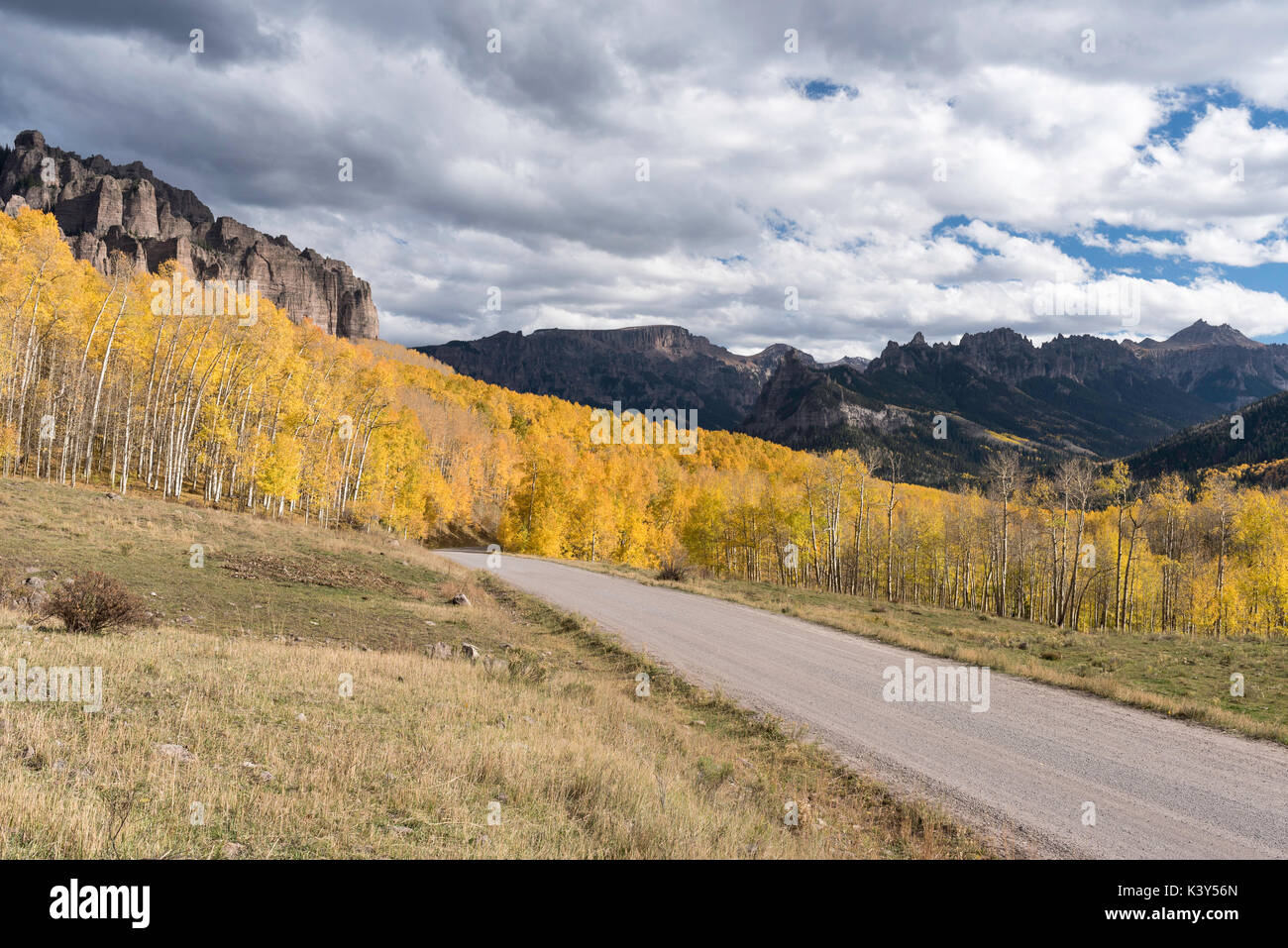 Hohe Mesa Pinnacles in Cimarron Valley Colorado. Stockfoto
