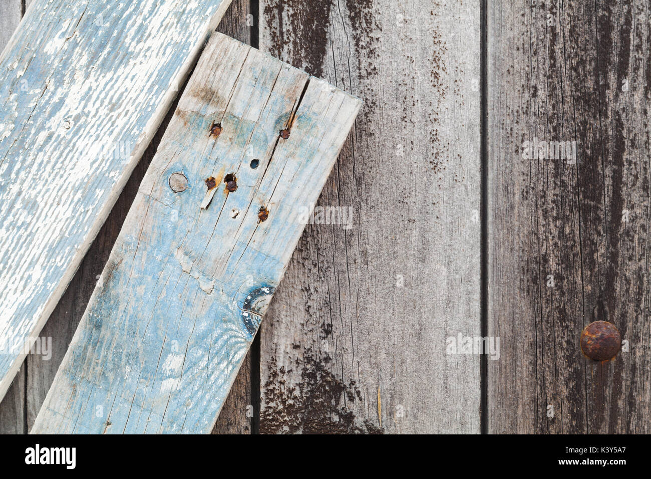Vintage verwitterter Holzwand details, Hintergrund Foto Textur Stockfoto