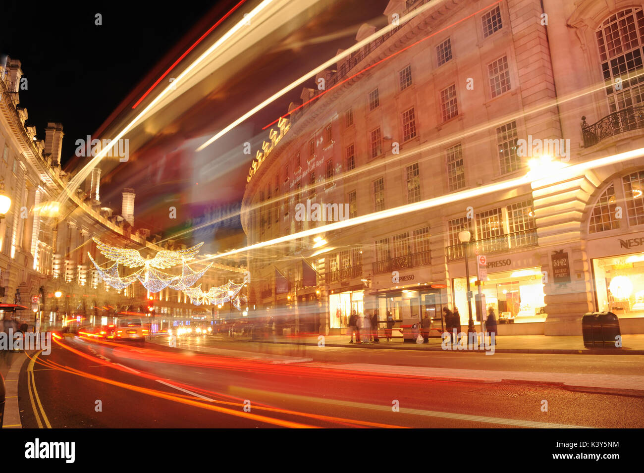 London Piccadilly Circus bei Nacht Stockfoto