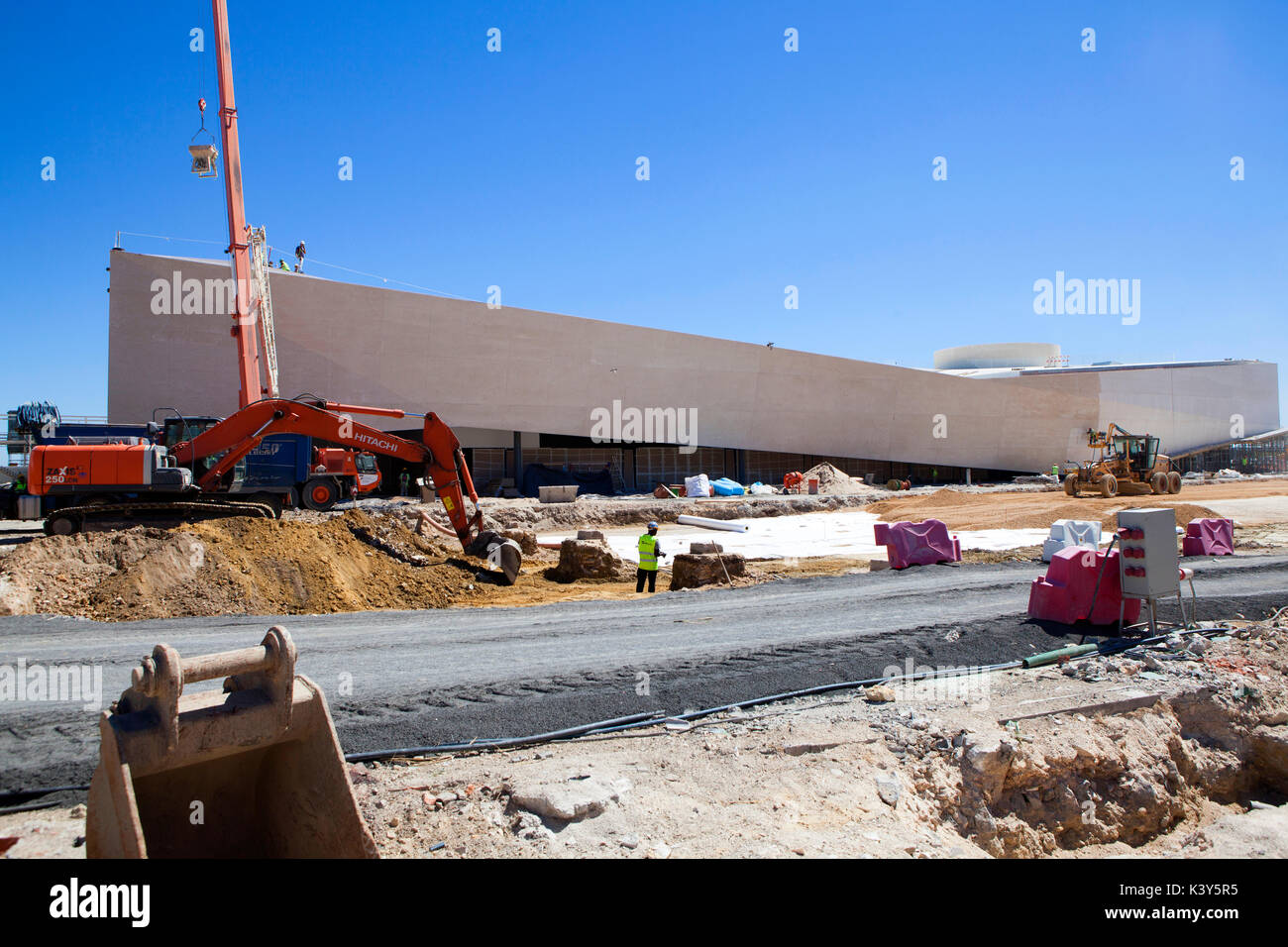 Die Baustelle der neuen Cruise Terminal in Lissabon, Portugal Stockfoto