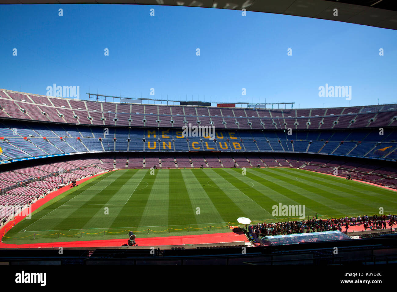 FC Barcelona Camp Nou Tour und Museum erlebnis Mes que un Club Stockfoto