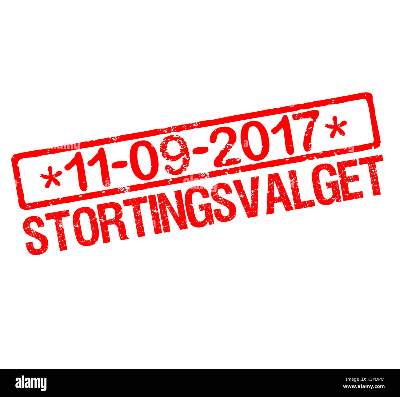 Stempel mit Text norwegischen Parlamentswahlen 2017 Stockfoto