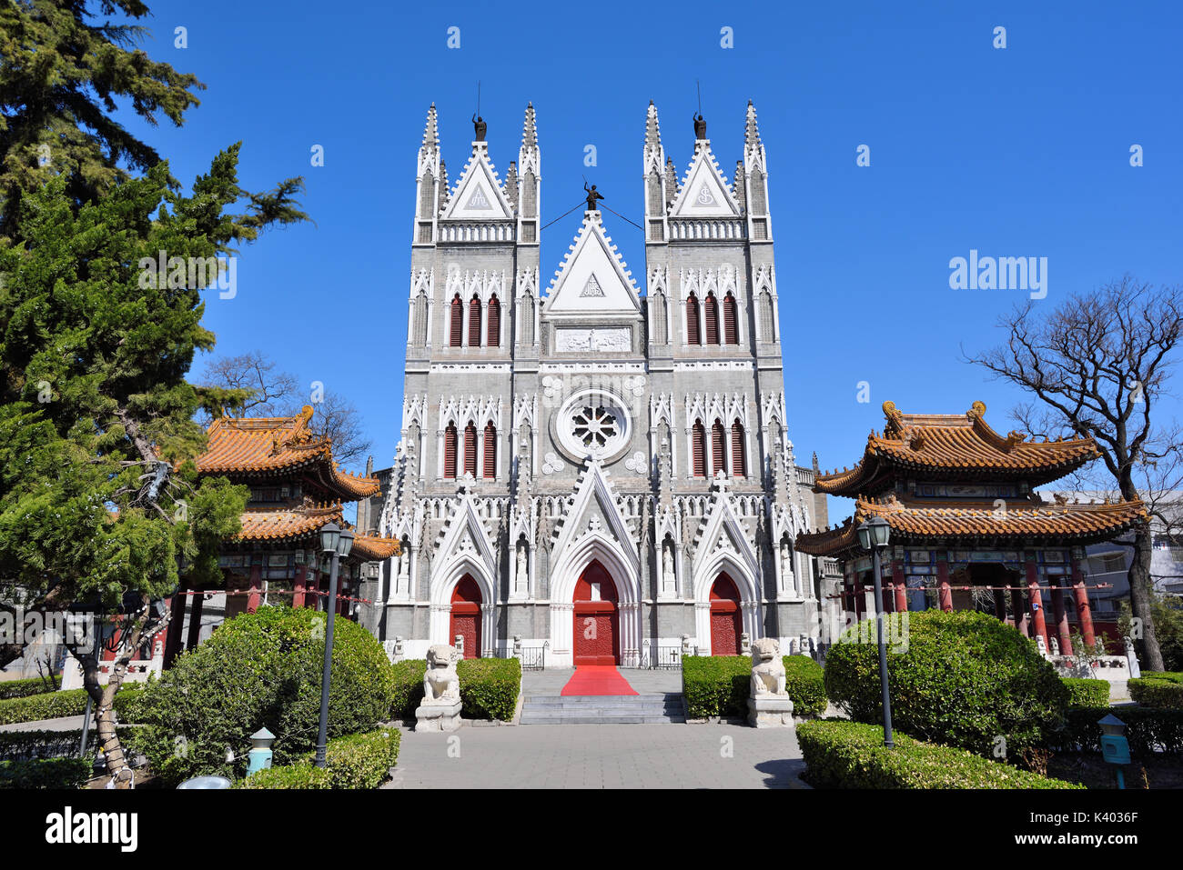 Katholische Kirche des Erlösers, auch Kirche Xishiku oder Beitang in Peking, China Stockfoto