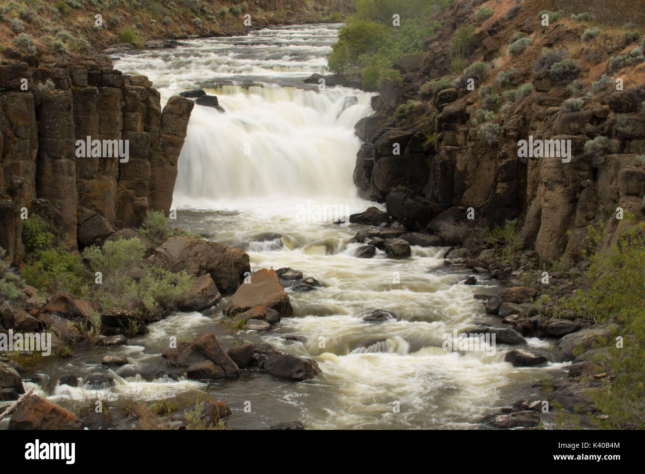 Deep Creek Falls, Lakeview Bezirk Büro des Land-Managements, Oregon Stockfoto