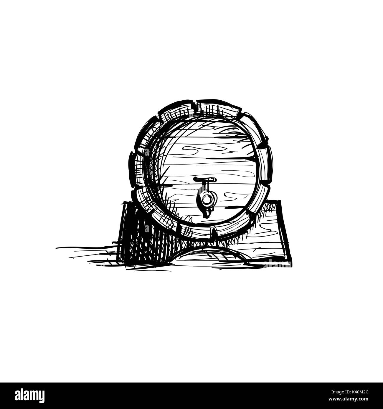 Barrel Bier Oktoberfest Urlaub Dekoration Banner Stock Vektor