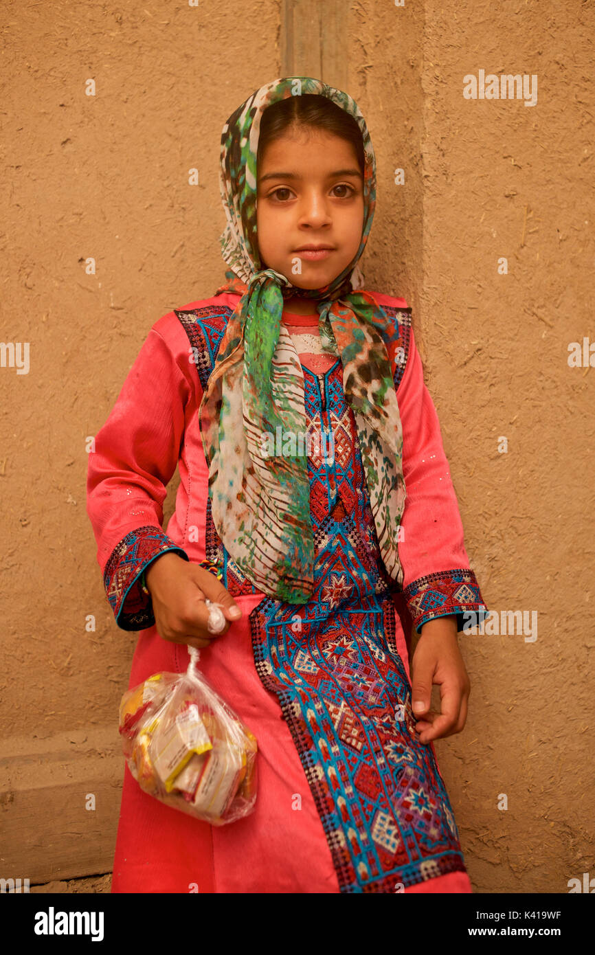 Porträt einer iranischen Mädchen, Yazd, Iran Stockfoto