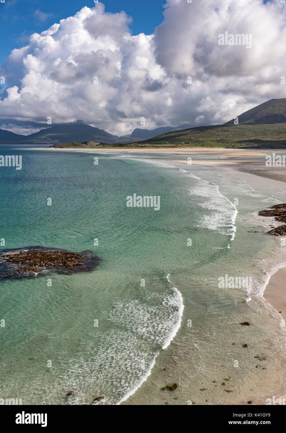 Seilebost Strand auf der Isle of Harris Stockfoto