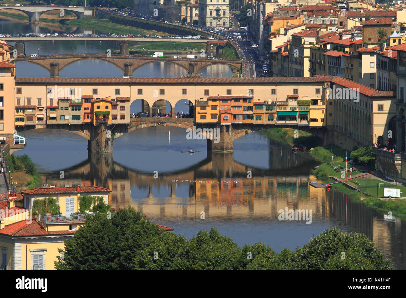 Ponte Vecchio in Florenz in Italien Stockfoto