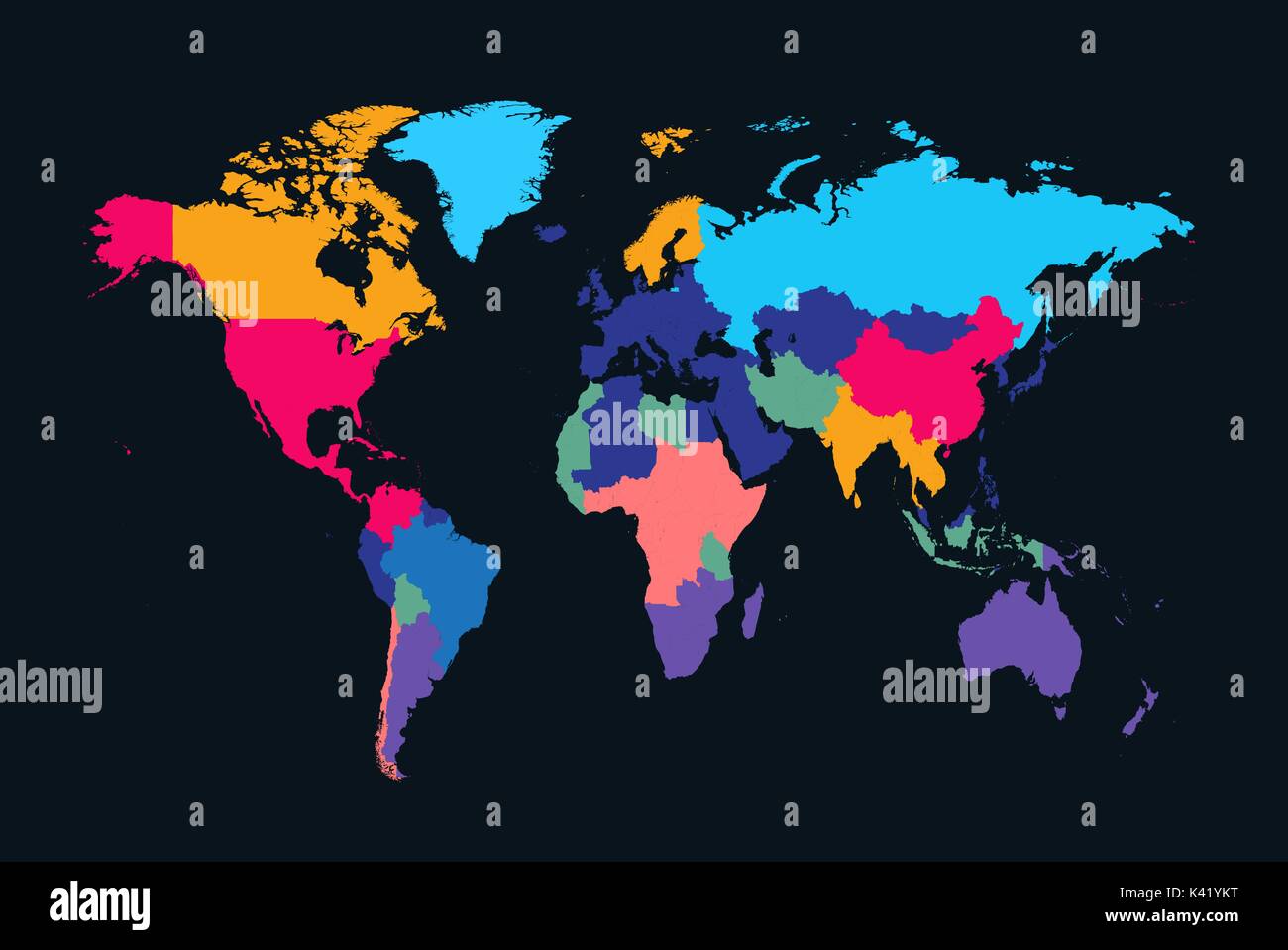 Welt Karte Infografik Stock Vektor