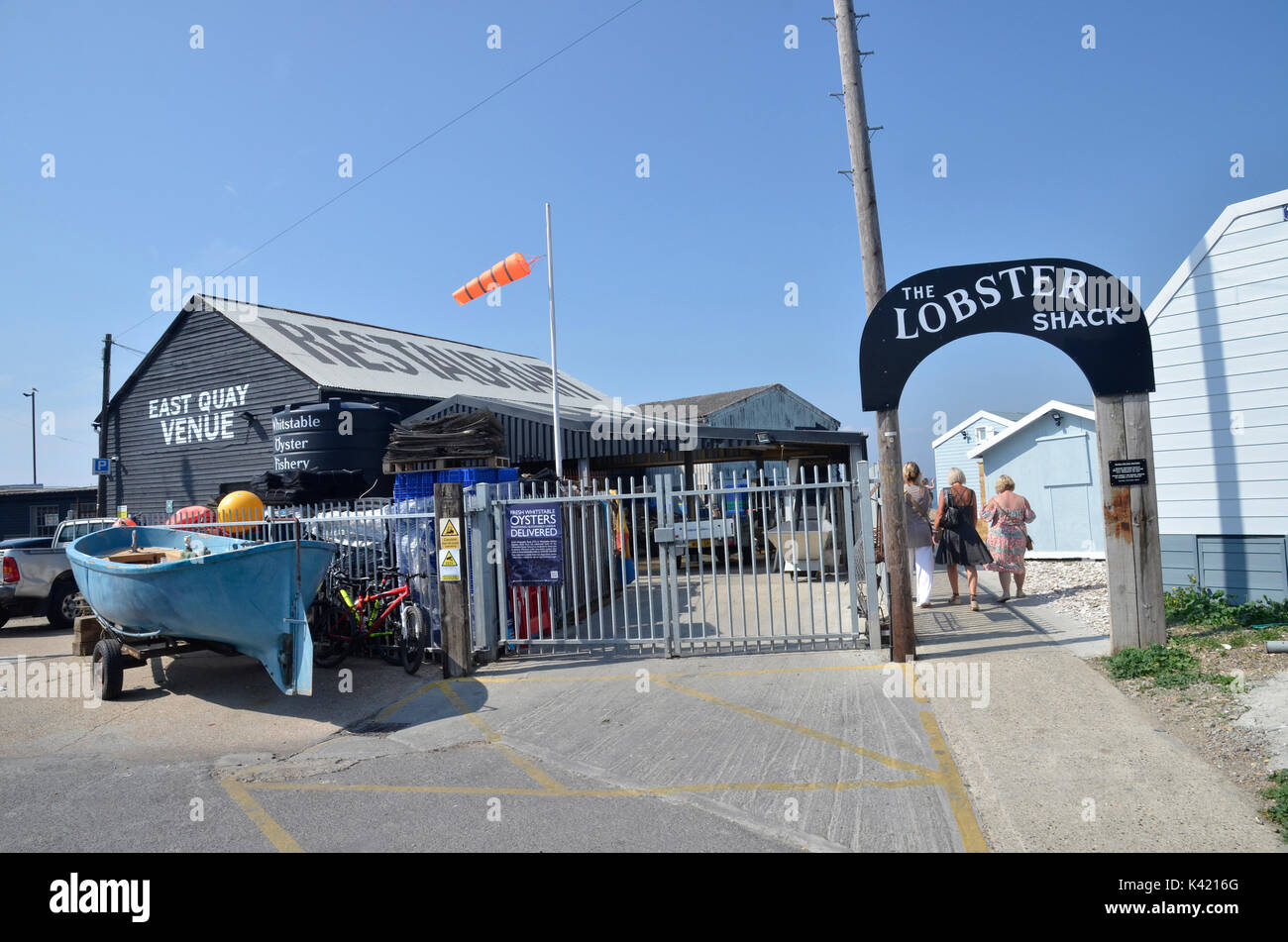 Ein Lobster Shack in Whitstable, Kent Stockfoto