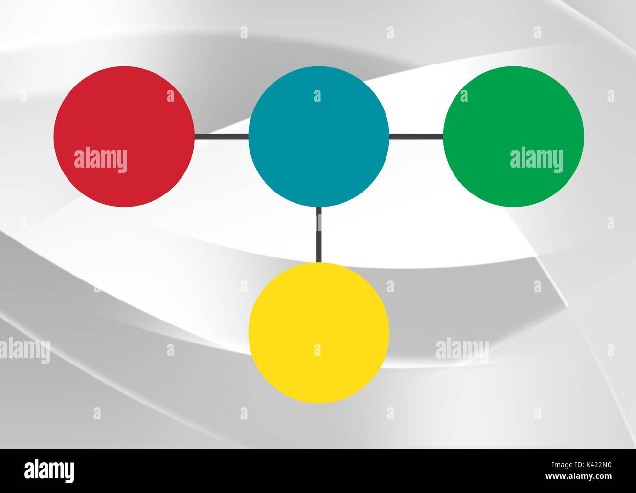 Digital composite von bunten Mind Map über hellen Hintergrund Stockfoto