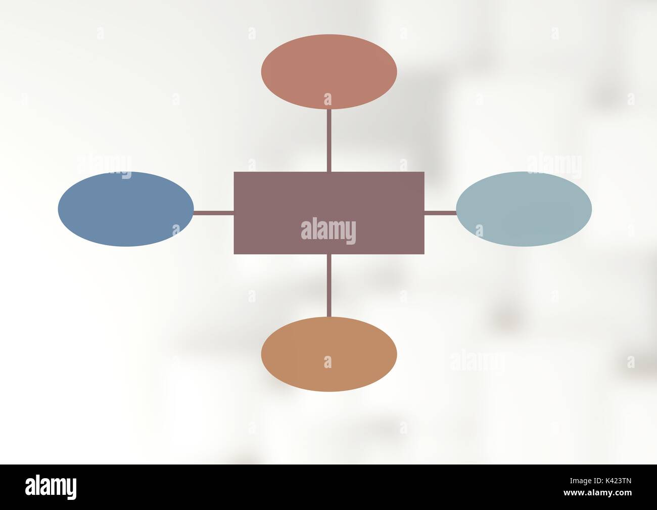 Digital composite von bunten Mind Map über hellen Hintergrund Stockfoto