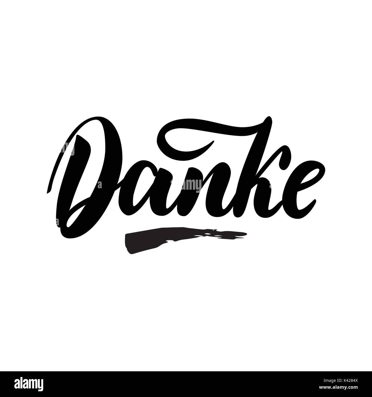 Vielen Dank, dass Sie sich in deutscher Sprache. Vektor Kalligraphie